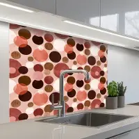 KitchenYeah Keuken achterwand 100x80 cm - Spatscherm zelfklevend Cirkels - Modern - Kleurrijk - Muurbeschermer - Spatwand fornuis