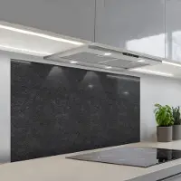 KitchenYeah Spatscherm 120x60 cm - Zelfklevende achterwand Donkergrijs - Asfaltstructuur - Ruw - Keuken muurbeschermer - Spatwand fornuis