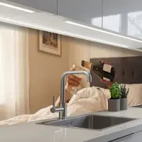 KitchenYeah Keuken achterwand 250x60 cm - Spatscherm zelfklevend Champagne - Bed - Bubbels - Muurbeschermer - Spatwand fornuis