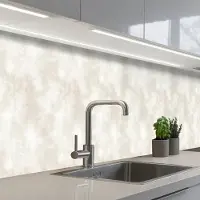 KitchenYeah Keuken achterwand 500x60 cm - Spatscherm zelfklevend Subtiel - Structuur - Beige - Muurbeschermer - Spatwand fornuis