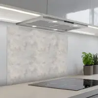 KitchenYeah Spatscherm 90x70 cm - Zelfklevende achterwand Grijs - Beton print - Industrieel - Keuken muurbeschermer - Spatwand fornuis