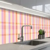 KitchenYeah Keuken achterwand 250x60 cm - Spatscherm zelfklevend Pastel - uitpatroon - Geometrisch - Muurbeschermer - Spatwand fornuis