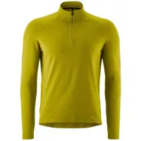 Gonso - Essential Jersey Longsleeve - Fietsshirt 3XL, geel/olijfgroen