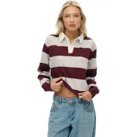 Superdry Shirt 'Athletic Essentials' grijs gemêleerd / wijnrood