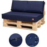 Blomster Tuinkussens set voor palletmeubels – Outdoor – waterafstotend – europallet – 120x80x15 cm