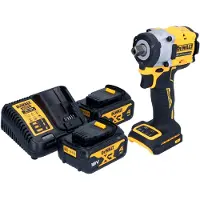 DeWalt DCF 922 M2 accu-slagmoersleutel 18 V 406 Nm 1/2" borstelloos + 2x oplaadbare accu 4.0 Ah + lader