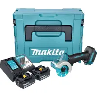 Makita DMC 300 RMJ accu haakse slijper 18 V 76 mm borstelloos + 2x accu 4.0 Ah + lader + Makpac
