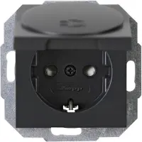 Kopp Stopcontacten, 1 eenheid Inzetstopcontact ATHENIS antraciet 940115086