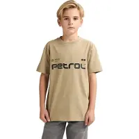 Petrol Industries T-shirt zand Beige Jongens Katoen Ronde hals Logo - maat 164