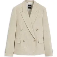 BOSS Regular-fit blazer van gestructureerd, onregelmatig materiaal Maat 36