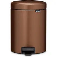 Brabantia NewIcon Prullenbak - 5 liter - Badkamer - Warm Bronze