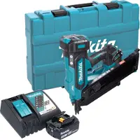 Makita DBN 900 RF1K accu-spijkermachine 18 V 50 - 90 mm borstelloos + 1x accu 3,0 Ah + oplader + koffer