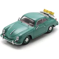 Schuco Porsche 356 Coupe + bagage, mint groen