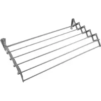 ABJ - Wasdroger - Droogrek - wandmodel - opvouwbaar - zilver, 80 cm