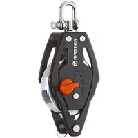 Tersma Single Pulley With Lock And Becket 40 Mm Zilver