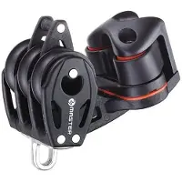 Tersma Triple Pulley With Becket And Cleat 29 Mm Zilver