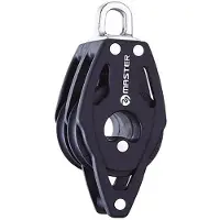 Tersma Double Pulley With Becket 40 Mm Zilver