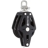 Tersma Double Swivel Bearing Pulley With Becket 60 Mm Zilver