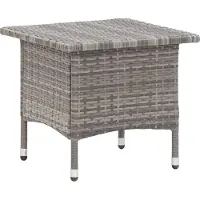 Syfax Theetafel 50x50x47 cm poly rattan grijs