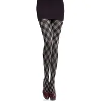 Merry Style MS-GB-317 Dames Panty - 60 DEN- Gedessineerd - 3D-technologie - Polyamide - Wit - L