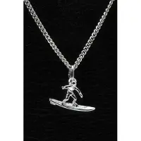 MOOYE ® - Collectie Zilveren Golfsurfer ketting hanger