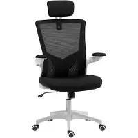 HOMCOM -bureaustoel - polyester - 60x63x120cm - zwart