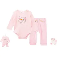 VBM babykleding - 3-delige set - rompertje-broekje en kousjes - 0-3maand