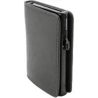Juscha CLICKSAFE - Slanke portemonnee met kaarthouder - Nappaleder zwart - JU-985201