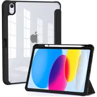 EtuiTab Clear SmartPencil - Tablethoes - Zwart - Compatibel met Apple iPad 10.9 10 Gen 2022 / iPad 11 A16 11 Gen 2025