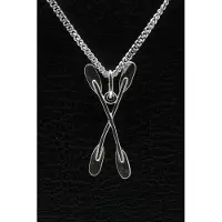 MOOYE ® - Collectie Zilveren Peddel ketting hanger - duo