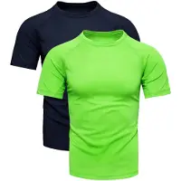 Recea - Sporttshirts - Granat + Seledyn - Gemaakt van Gerecycled Polyester - Raglanmouwen