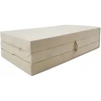 Odol-Plusz Opvouwbaar logeermatras 200 x 80 x 10 cm – comfortabel reismatras voor gasten – inklapbaar, lichtbeige