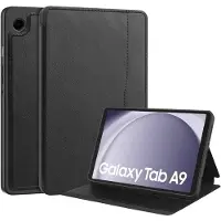 EtuiTab Clear Card Pencil - Tablethoes - Zwart - Compatibel met Samsung Galaxy Tab A9 - Muisstandaard