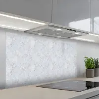 KitchenYeah Spatscherm 120x60 cm - Zelfklevende achterwand Grijs - Terrazzo-effect - Beton print - Keuken muurbeschermer - Spatwand fornuis
