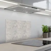 KitchenYeah Spatscherm 60x45 cm - Zelfklevende achterwand Grijs - Beton print - Industrieel - Keuken muurbeschermer - Spatwand fornuis