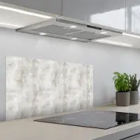 KitchenYeah Spatscherm 90x45 cm - Zelfklevende achterwand Grijs - Beton print - Verweerd - Keuken muurbeschermer - Spatwand fornuis