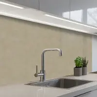 KitchenYeah Keuken achterwand 100x60 cm - Spatscherm zelfklevend Taupekleur - Gewolkt textuur - Natuurlijk - Muurbeschermer - Spatwand fornuis