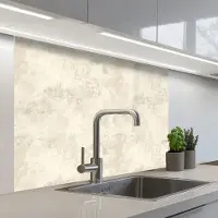KitchenYeah Keuken achterwand 100x80 cm - Spatscherm zelfklevend Patroon - Organisch - Beige - Muurbeschermer - Spatwand fornuis