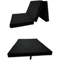 Odol-Plusz Opvouwbaar Logeermatras 80 x 200 x 10 cm – Schuim Matras met Afneembare Hoes, Compact en Draagbaar, Perfect voor Gasten, Camping en Thuisgebruik, zwart