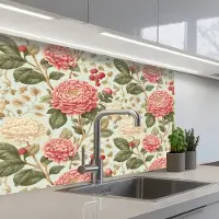 KitchenYeah Keuken achterwand 80x60 cm - Spatscherm zelfklevend Klassiek - Botanisch - Veelkleurig - Muurbeschermer - Spatwand fornuis