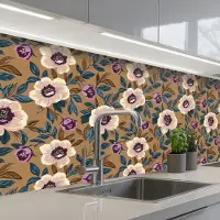 KitchenYeah Keuken achterwand 250x80 cm - Spatscherm zelfklevend Floraal - Stilleven - Kleurrijk - Muurbeschermer - Spatwand fornuis