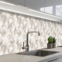 KitchenYeah Keuken achterwand 400x60 cm - Spatscherm zelfklevend Organisch - Patroon - Gemêleerd - Muurbeschermer - Spatwand fornuis