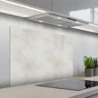KitchenYeah Spatscherm 100x65 cm - Zelfklevende achterwand Grijs - Marmer print - Aders - Keuken muurbeschermer - Spatwand fornuis