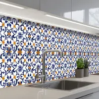 KitchenYeah Keuken achterwand 350x60 cm - Spatscherm zelfklevend Patroon - Modern - Kleurrijk - Muurbeschermer - Spatwand fornuis