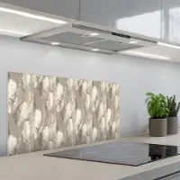 KitchenYeah Spatscherm 90x45 cm - Zelfklevende achterwand Slang - Textuur - Zand - Keuken muurbeschermer - Spatwand fornuis