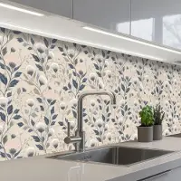 KitchenYeah Keuken achterwand 300x80 cm - Spatscherm zelfklevend Klassiek - Botanisch - Kleurrijk - Muurbeschermer - Spatwand fornuis