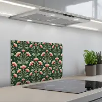 KitchenYeah Spatscherm 60x40 cm - Zelfklevende achterwand Patroon - Botanisch - Kleurrijk - Keuken muurbeschermer - Spatwand fornuis