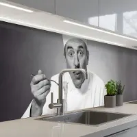 KitchenYeah Keuken achterwand 400x80 cm - Spatscherm zelfklevend Chef - Spaghetti - Pasta - Muurbeschermer - Spatwand fornuis