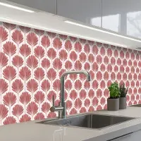 KitchenYeah Keuken achterwand 350x60 cm - Spatscherm zelfklevend Waaier - Motief - Terra - Muurbeschermer - Spatwand fornuis