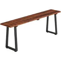 Outsunny tuinkruk - Staal, vurenhout - 150 x 28 x 48 cm - Gecarboniseerde afwerking